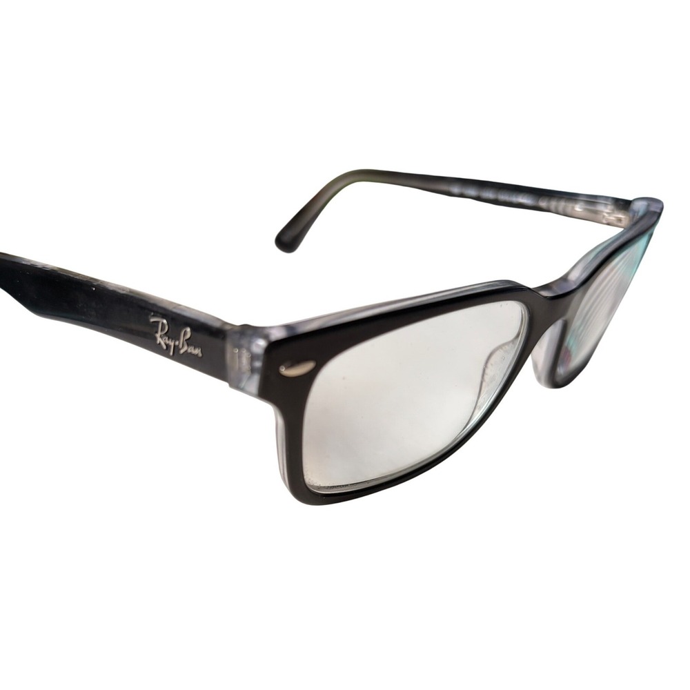 Ray-Ban RB 5286 2034 Black Clear Rectangular Eyeglasses 51-18-135